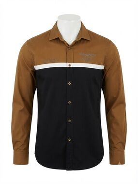 Hackett London Aston Martin Racing Colorblock Dress Shirt Men's L